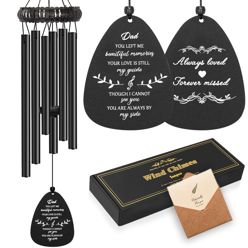 Soopau Memorial Gifts for Loss of Dad  30"" Metal Memorial Wind Chimes for Loss of Father  Windchimes in Memory of Dad  Sympathy Bereavement Gifts for Loss of Father - Image 1